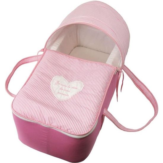 Couffin pour b/éb/é gris et beige Je suis le r/êve de mes parents