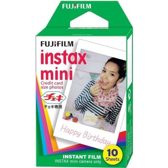 Film instax mini - FUJIFILM - 10 poses - Blanc - Impression d'images instantanées