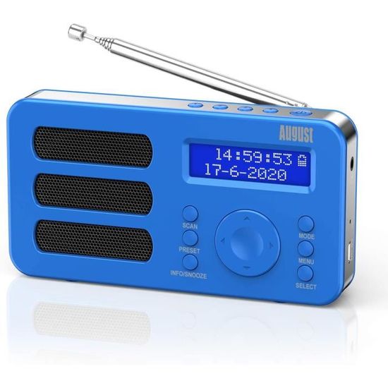 Radio Portable Rechargeable FM Dab RNT August MB225 Petite Radio