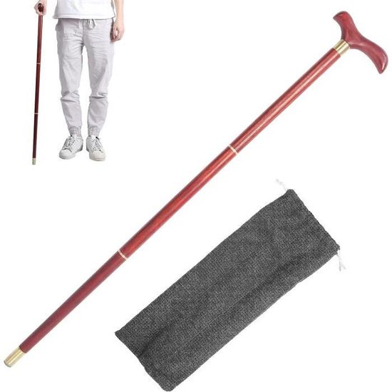 Bâton Extensible Noir 3 Sections : 23,5–54,5 Cm, Poignée Antidérapante, étui Et Lanière Inclus