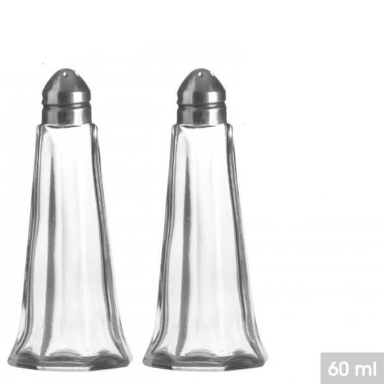 Salière Et Poivrière Georg Jensen Bernadotte - Acier Inoxydable Poli 18/8, Design Signature, Hauteur 8,8 Cm