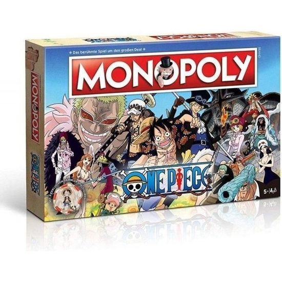Monopoly One Piece - WINNING MOVES - Jeu de société - 8 ans - Plateau de jeu et personnages de collection
