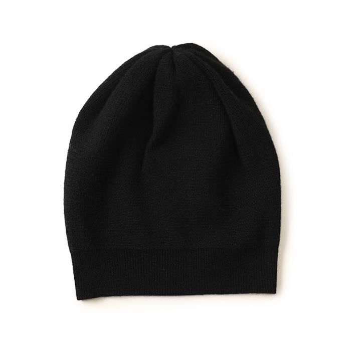 Bonnet En Cachemire Slouchy Tricoté Simple_color 5