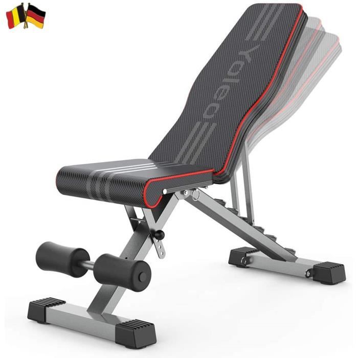 NOUVEAU Banc de Musculation pour Abdominaux Réglable en hauteur 107 cm x 32 cm x 89.5 cm