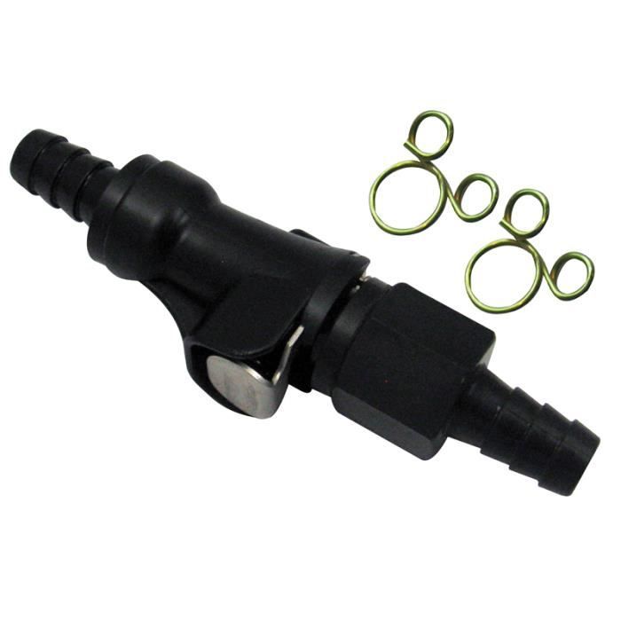 Raccord rapide desacoupleur de durite d'essence Ã˜8mm double blocage pour moto scooter