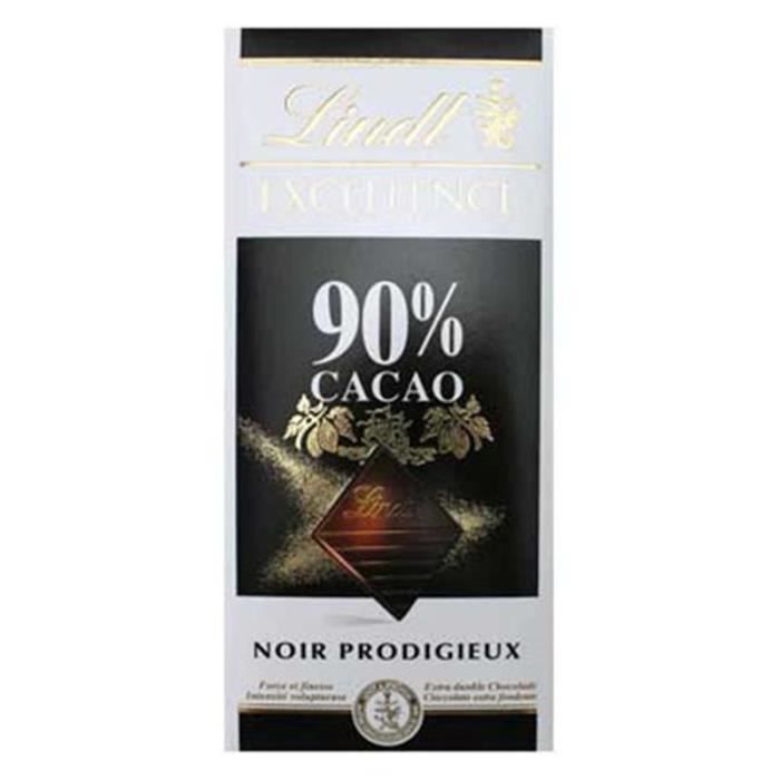 Lindt Excellence Noir Prodigieux 90% Cacao (lot de 4)