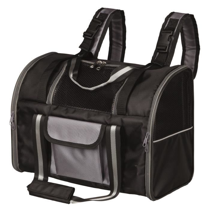 TRIXIE Sac à dos Marvin - 2 en 1 - Noir et gris - Pour chien