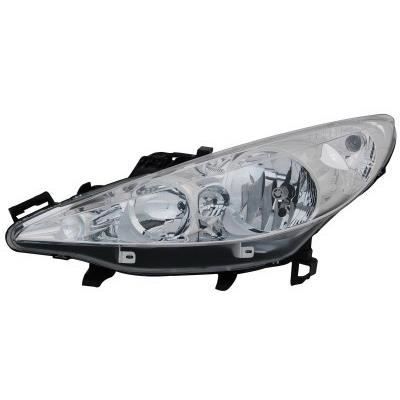Phare gauche H7+H1 VALEO avec feu de direction pour Peugeot 207 de 2006 à 2009