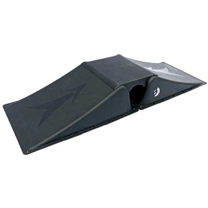 113*39.5*16 cm Skateboard, Skate, Vélo 2 + 1 Rampe Ensemble (Noir), rampe de skate