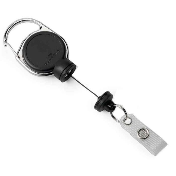 Enrouleur EXTRA STRONG, pour porte-badge, noir