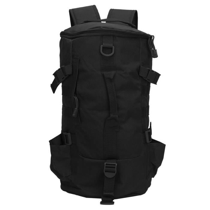 EJ.life Sac à dos de pêche avec porte-canne Sac à dos pour matériel de pêche Sac de canne à pêche cylindrique portable de