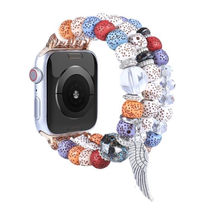 Dream Wing Series Perles Multicolores Bracelet Pour Apple Watch Series 7 41Mm-Série 6-5-4-Se 40Mm Series 3-2-1 38Mm - Multicolore