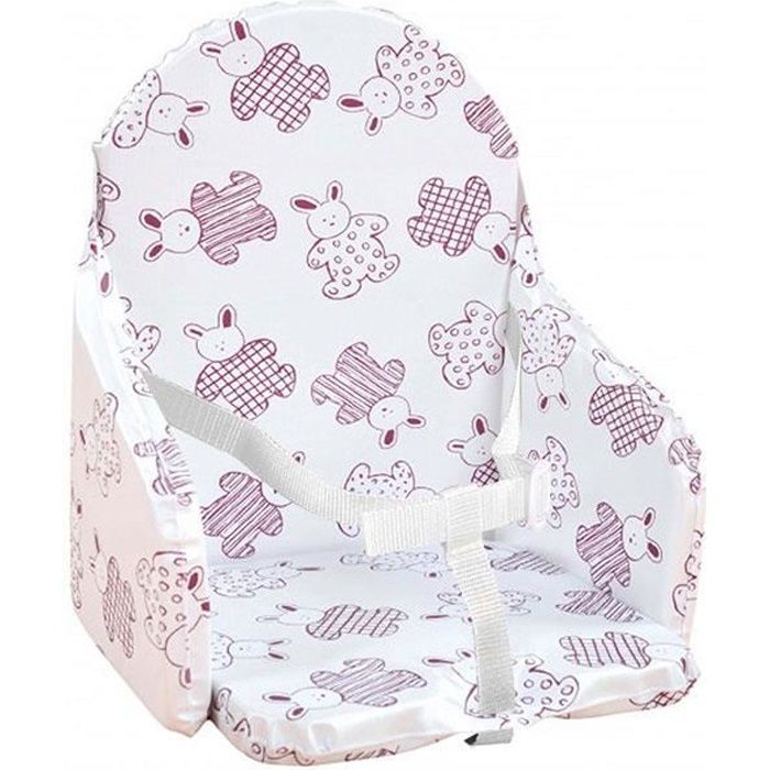 Looping Coussin Chaise Haute Sangles Lapin Cassis