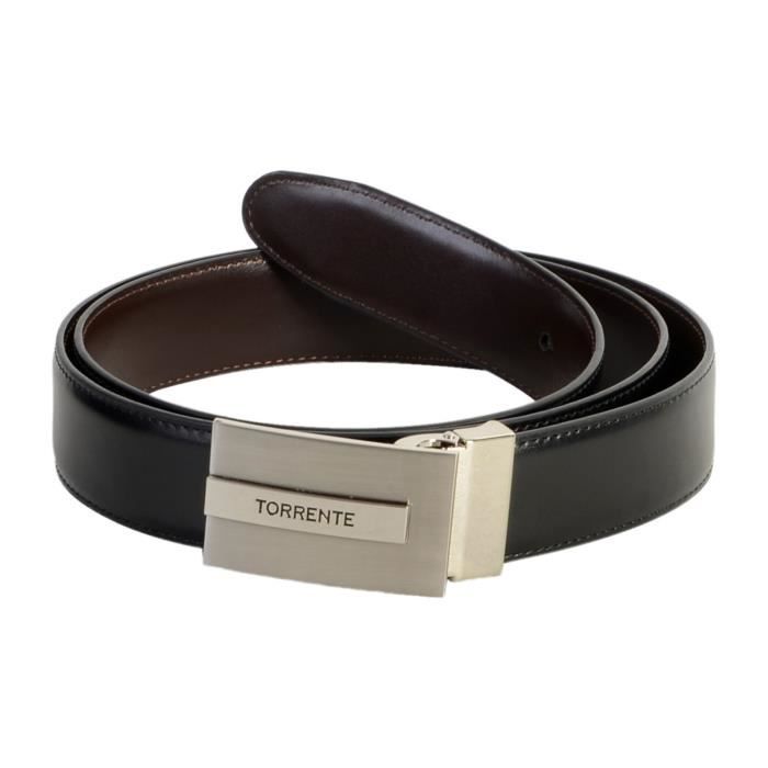 Ceinture Torrente Avec Boite Cadeau Reversible Noir et Marron CM29