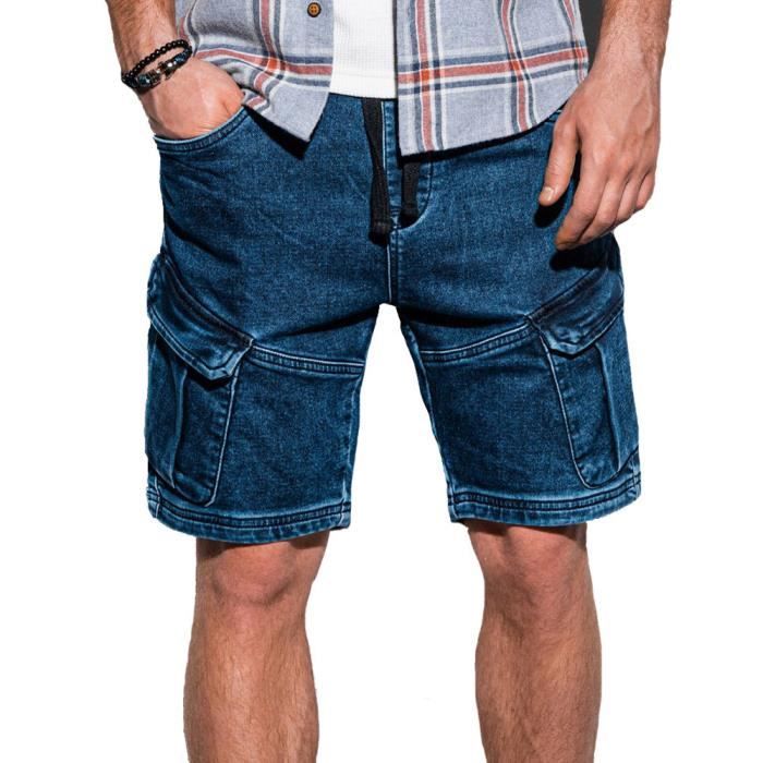 Short jean fashion homme Short W220 bleu