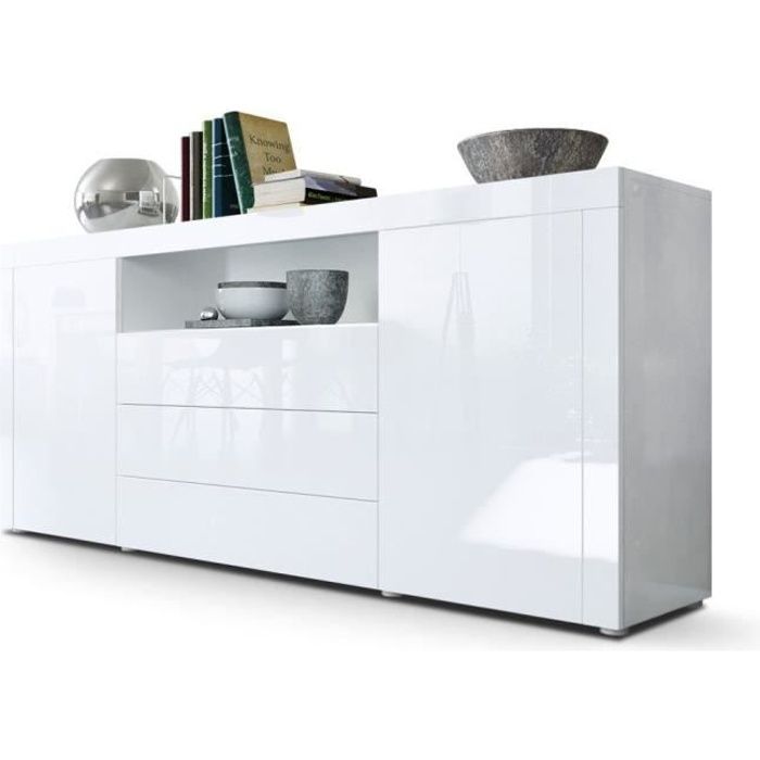 Buffet laqué blanc 167 cm