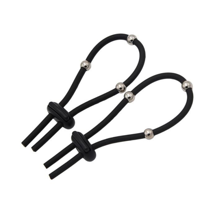 2 Pcs Noir Silicone Doux Réglable Sex Retard Sleeve Ring Toy pour Hommes BUFFET - BAHUT - ENFILADE