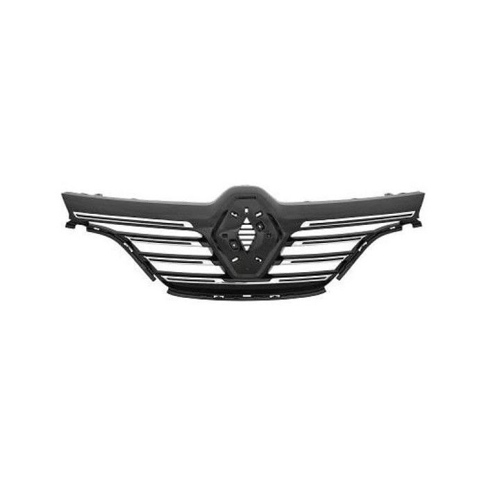 Calandre radiateur avant pour RENAULT MEGANE IV, depuis 2016, Noire avec 7 moulures chromées, Neuve.