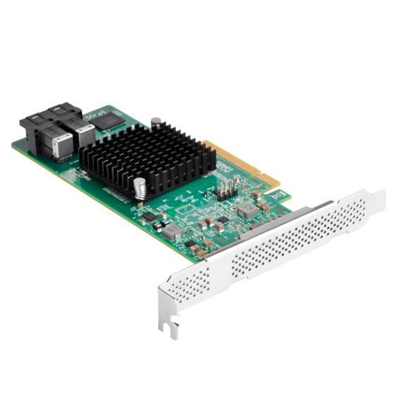 SilverStone SST-ECS05 carte d'extension SAS/SATA avec PCI-E Gen 3.0(x8)et un débit de 64 Gbps et 2x connecteurs Mini-SAS HD SFF-8643