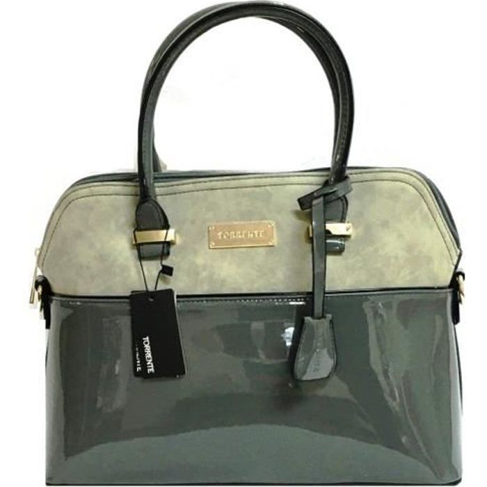 Sac à main verni Torrente - Gris