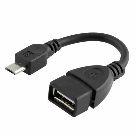 Cable Adaptateur OTG Host adapter USB Femelle Micro Male pour smartphones