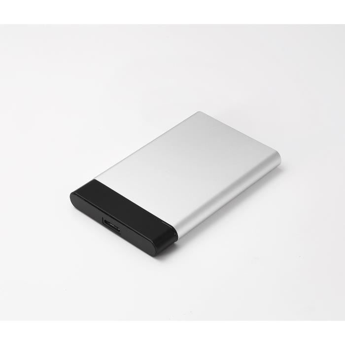 WE Boitier externe 2.5- pour DD ou SSD SATA, sortie USB 3.0 bi-color argent+noir