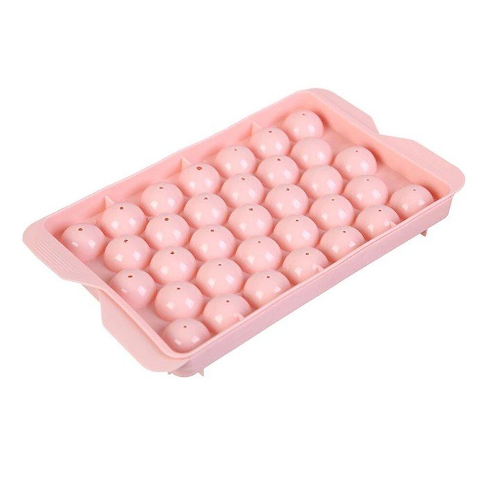Moule à glaçons rond avec couvercle,33 boules de hockey,moule en pp ...