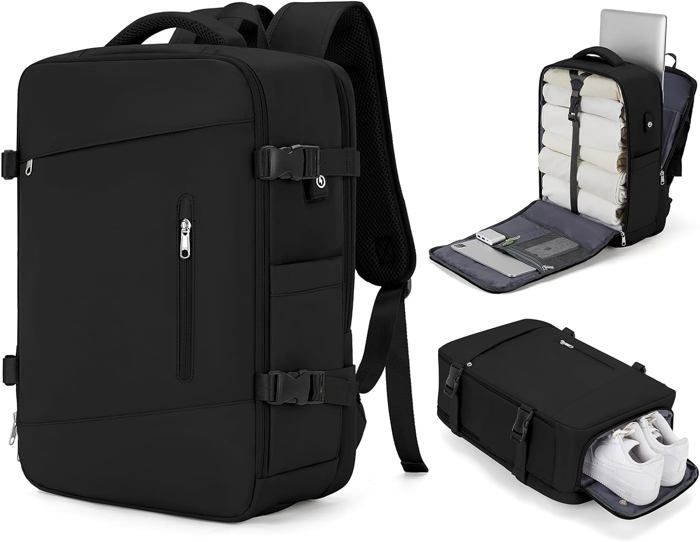 Sac à Dos Cabine VMIKIV 40x30x20 - Anti-vol - Poche Ordinateur 14" - Pour Ryanair/Vueling