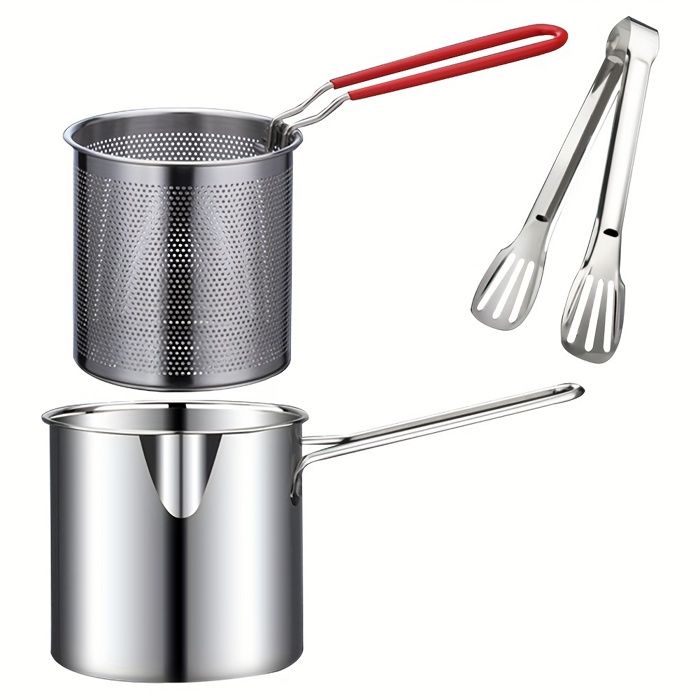 Friteuse en acier inoxydable avec contrôle de la température, marmite à
