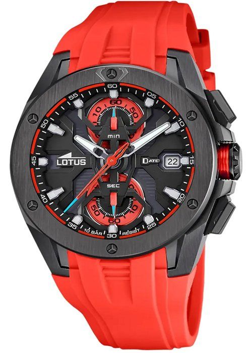Montre Lotus Homme Acier Inoxydable - Chronographe 45mm Étanche