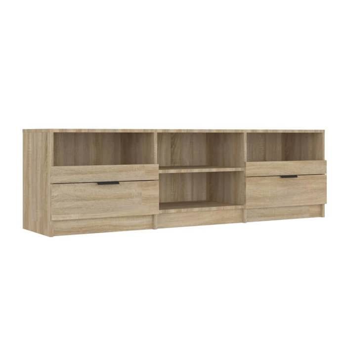 Meuble TV - Chêne sonoma - 150x335x45 cm - Bois dingénierie LL141658