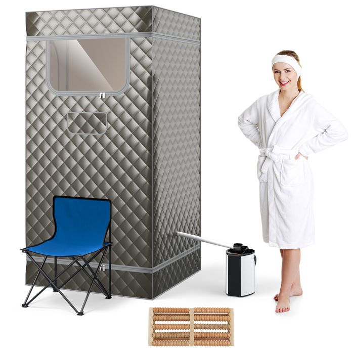 Sauna à Vapeur Portable 1000W 2L - Machine à Vapeur Domestique Avec Télécommande Pour Spa Maison