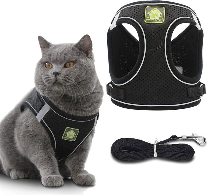 Comparer les prix de Harnais et laisse pour chat avec laisse pour chaton : ensemble gilet réglable anti-fuite pour chats compatible avec les chiots de p