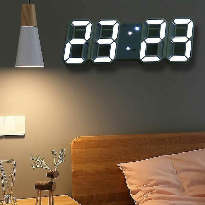 HORLOGE MURALE NUMÉRIQUE LED Avec Grands Chiffres D'Affichage