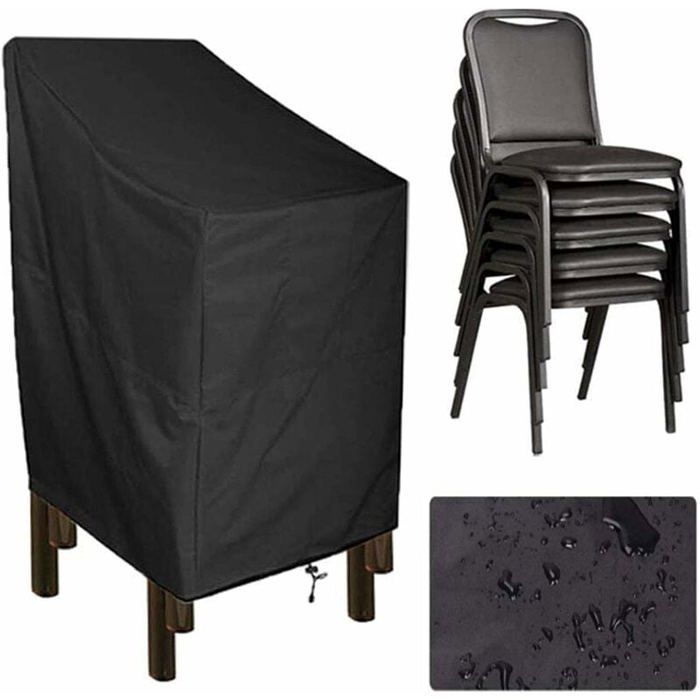 Housse de chaise de jardin imperméable Housse de chaise empilable