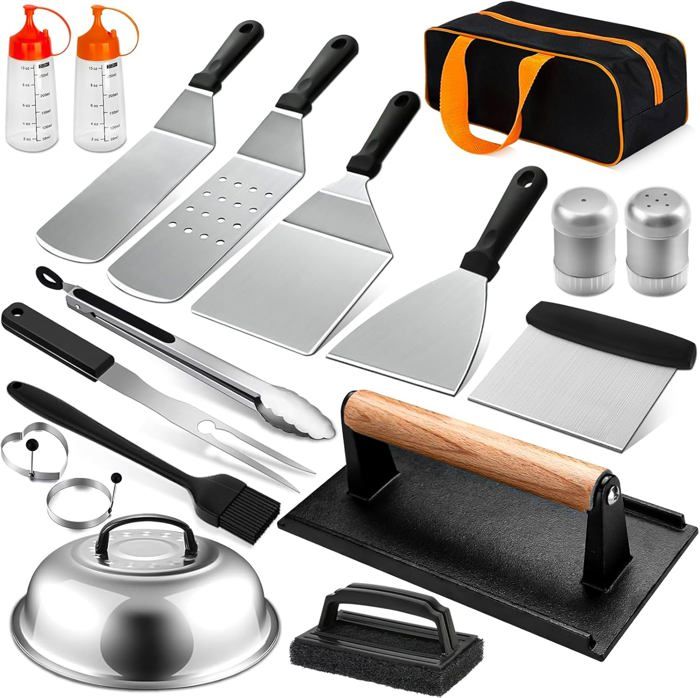 Ustensiles Plancha Accessoire Plancha Comprend Smash Burger Cloche Plancha Spatule Plancha Kit Plancha Set Barbecue