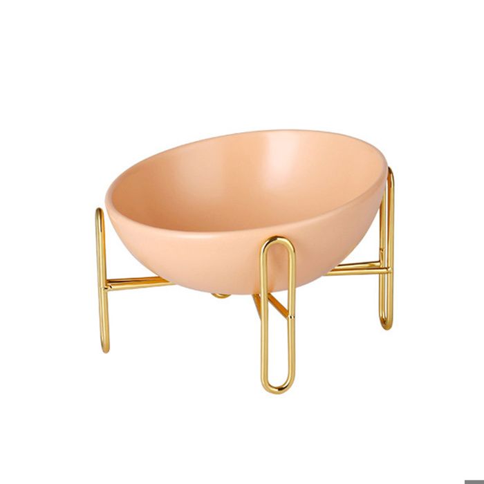 Meilleurs prix pour Gamelle pour chat et chien en cramique - Gamelle surleve avec support orange Label