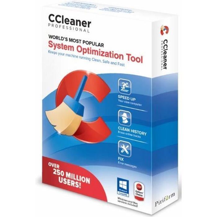 Clé CCleaner Professional Plus 2022 – 1 AN – 3 PC – Téléchargement – Windows 7 – Utilitaire