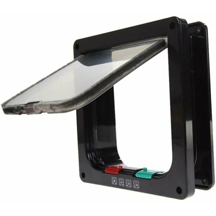 Meilleurs prix pour Trappe de porte avec serrure pour chat et chien adaptée aux animaux de compagnie (taille : 19 x 197 x 53 cm noir) ODIPIE