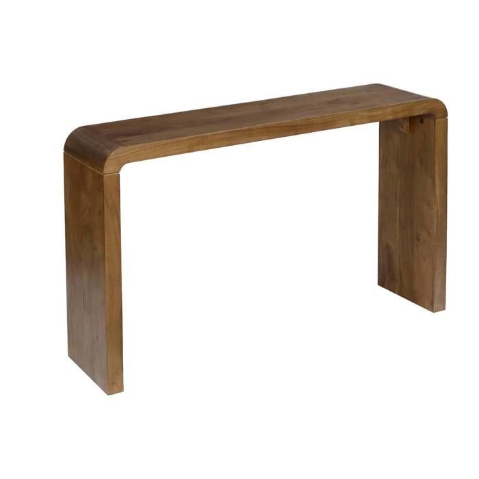 Console exotique bois dacacia 120 cm noyer - Dana Console exotique bois dacacia 120 cm noyer - Dana