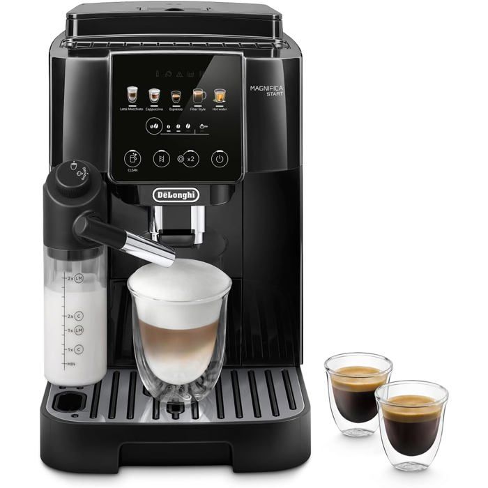 De'Longhi Magnifica Start ECAM220.91.B Machine à Café Automatique avec Système Lait LatteCrema pour Cappuccino Automatique 5 Boutons Directs Panneau de commande Soft Touch Fonction x2 - vue 10