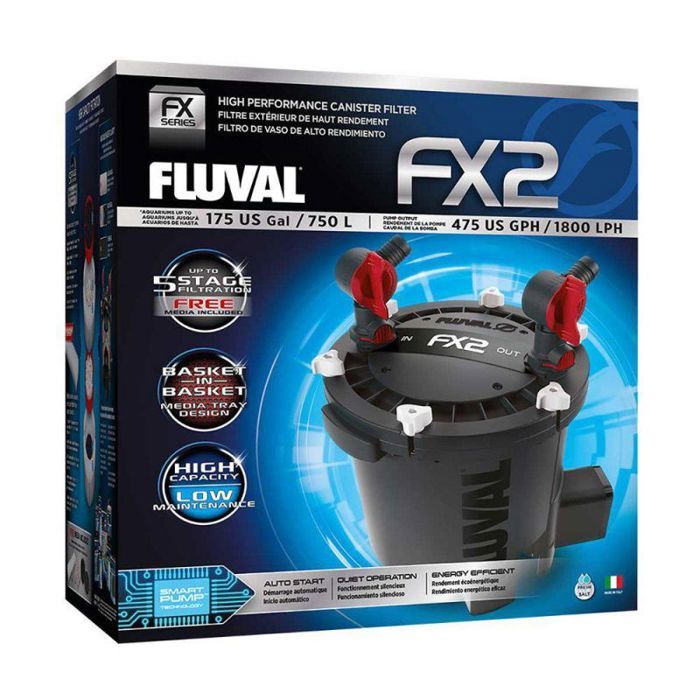 Fluval FX2 filtre externe 1800 L/h 27W pour aquarium jusquà 750 L Fluval FX2 filtre externe 1800 L/h 27W pour aquarium jusquà 750 L