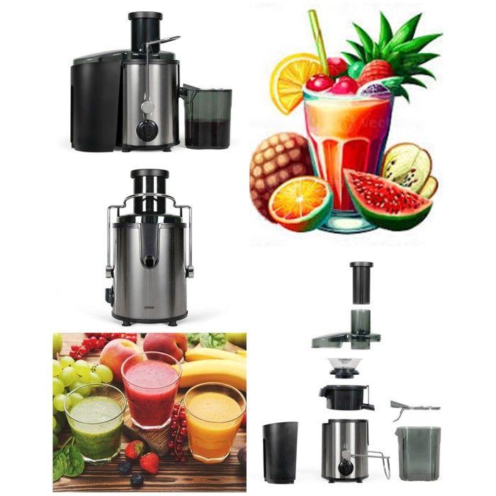 Centrifugeuse - LIVOO - WDOP251B - 1000 W - 2 vitesses + Pulse - Cheminée 65 cm - Livoo