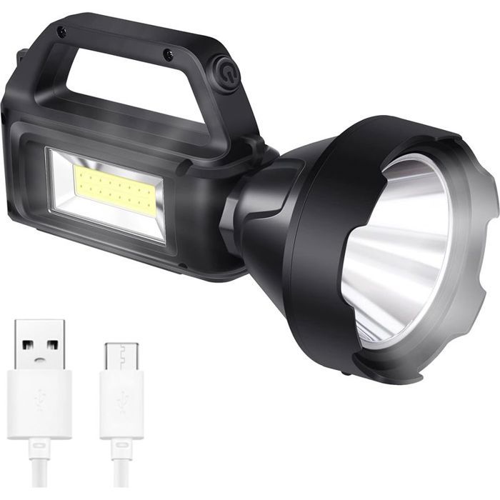 Lampe torche solaire rechargeable IPX4 camping travail