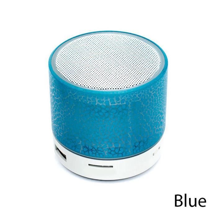 Mini haut-parleur Bluetooth sans fil, avec lumière RGB, caisson de