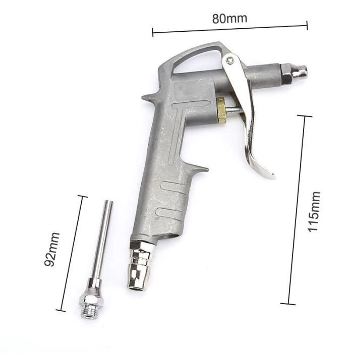 Pistolet Souffleur Pneumatique 2 Voies à Buse Réglable – Haute Pression – Parfait Pour Le Nettoyage Et Le Décrassage