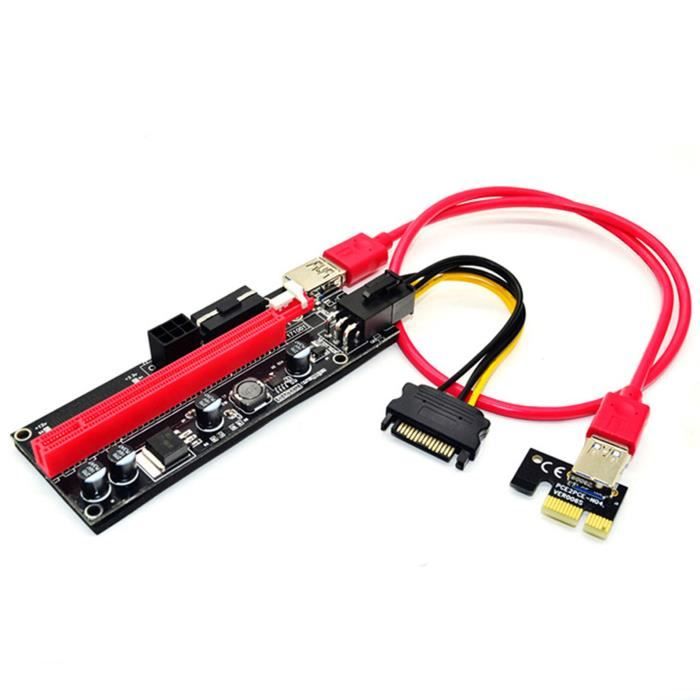 Riser PCI-E Kolink Alimenté 1x à 16x – 60cm – Pour Mining/Carte Graphique