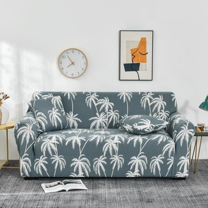 Housse de Canapé Extensible 3 Place Couverture Canapé avec Accoudoirs Moderne Couvre Canapé Elastique Universelle Revêtement 9
