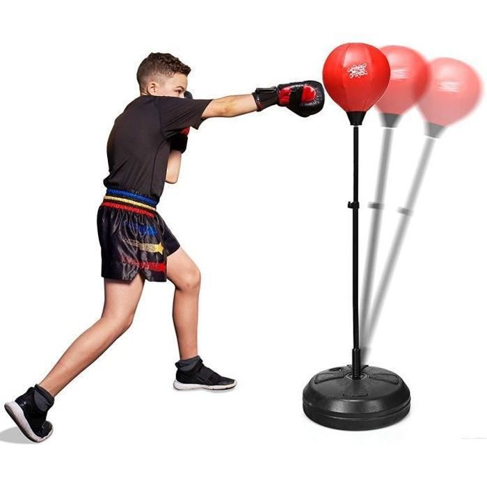 ZFF Punching Ball sur Pied, Adulte Sac De Boxe des Coups Réglable Hauteur  120-160cm Base De Lestage Pratique De Boxe