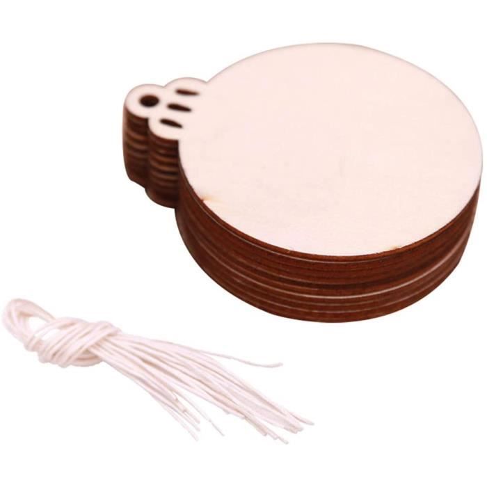 Lot De 10 Étiquettes En Bois Personnalisées Noël - Couronne Avec Gui, Marque-Places Et Décorations Cadeaux Festives
